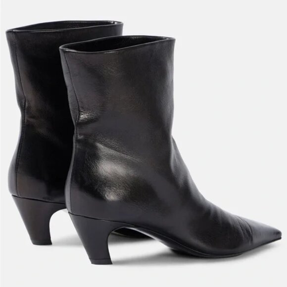 KHAITE NIB Black Arizona Ankle Boots Nappa Leather 38 8 - Picture 3 of 15